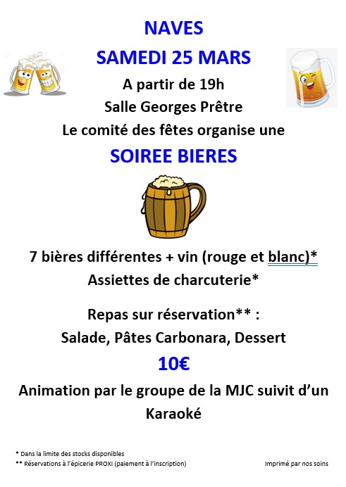 Soirée bière du Comité des Fêtes