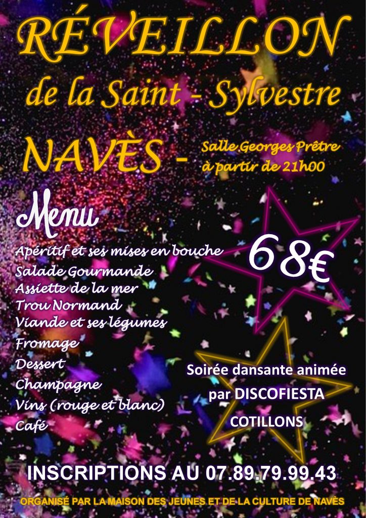 31 décembre 2017 : Réveillon de la Saint-Sylvestre